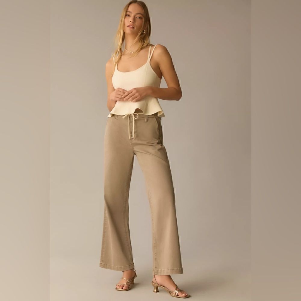 Anthropologie Paige Carly High-Rise Wide-Leg Jeans Size 31